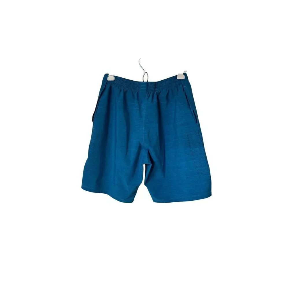 Adidas  Climalite Mens Training Shorts With Pockets Blue Size Large